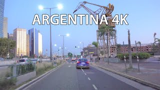 Buenos Aires 4K  Driving Downtown  Morning Drive [upl. by Dominga]