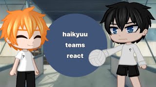 Haikyuu teams react  Karasuno  1 [upl. by Gib219]