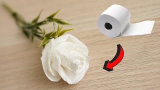 How to Make a Rose from Toilet Paper  Repurposed Crafts [upl. by Nivek564]