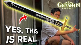 I made Favonius Greatsword from Genshin Impact IRL [upl. by Nicola223]