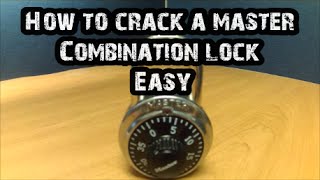 How To Crack a Master Lock Combination Lock EASY 🔴 [upl. by Louis315]