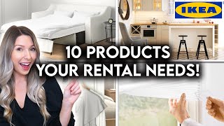 10 BEST RENTER FRIENDLY IKEA PRODUCTS  ORGANIZATION  DECOR [upl. by Ytsud82]