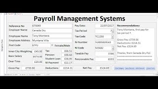 How to Create Payroll Management Systems in Microsoft Access 2016 using Form  Full Tutorial [upl. by Nyral]