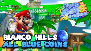 All 30 Blue Coins in Bianco Hills Guide  Super Mario Sunshine  3D All Stars Nintendo Switch [upl. by Ishmul105]