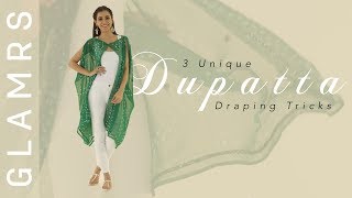 3 New amp Unique Ways To Style Your Dupatta  DIY Stylish Cardigan Top and Poncho [upl. by Aremahs]