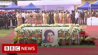 Singer Lata Mangeshkar cremated in Mumbai with full state honours  BBC News [upl. by Nnayram]