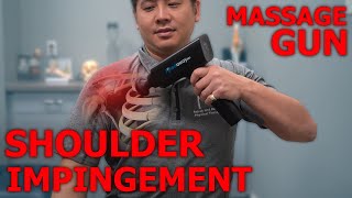 How To Use A Massage Gun For SHOULDER PAIN  Physical Therapist Teaches [upl. by Ititrefen]