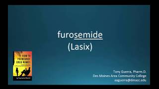 CC How to Pronounce furosemide Lasix Backbuilding Pharmacology [upl. by Kelly]