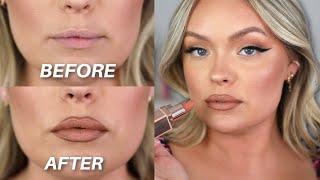 HOW TO APPLY LIPSTICK amp LINER FOR BIG LIPS  Hacks Tips amp Tricks for Beginners [upl. by Eigram772]