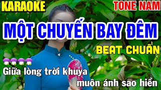 Một Chuyến Bay Đêm Karaoke Nhạc Sống Tone Nam  Tình Trần Organ [upl. by Diskson]