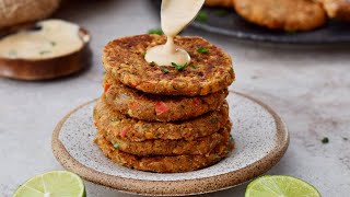 Red Lentil Patties My Favorite Fritters Recipe Vegan And Glutenfree [upl. by Bronez]