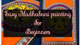 Easy MadhubaniMithila Painting for beginners  Sun Madhubani Painting [upl. by Gnal809]