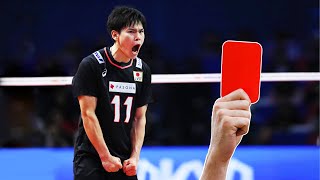 Craziest RedYellow Cards by Famous Volleyball Players HD [upl. by Natsirhc]