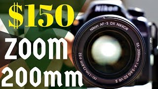 AFS DX NIKKOR 55200mm f456G ED VR II Lens Review  Nikon D7500  Compact  Light Weight [upl. by Vullo]