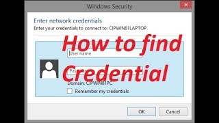 How to find credential  Enter Your Credential to connect  Windows credential  Web Credential [upl. by Aitak]