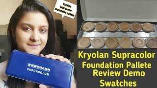 Kryolan Supracolor Palette ReviewDemo amp SwatchesTrick to Use this Pallete in 5 ways [upl. by Carmelia297]