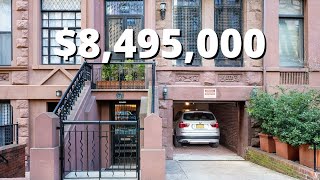 Inside a 8495 Million Upper West Side NYC Townhouse  Double Wide Backyard  Private Parking [upl. by Timmie]