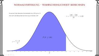 Normalverteilung Wahrscheinlichkeit berechnen  Mathago [upl. by Koeppel]