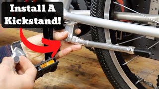 Add a Kickstand To Your Bike 🚲  Bell Kickstand Install [upl. by Yrdnal]