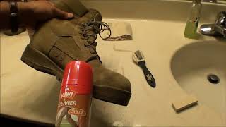 Boot Suede Leather Cleaning [upl. by Kinata211]