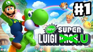 New Super Luigi U  Gameplay Walkthrough Part 1  Acorn Plains Nintendo Wii U DLC [upl. by Xavler616]