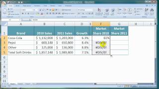 How To Calculate Market Share in Excel [upl. by Anikes]