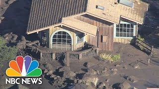 Aerials Show Montecito Devastation After Mudslides  NBC News [upl. by Margery]