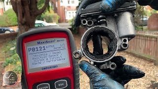 Skoda Superb Fault code P0121  Throttle Body Cleaning [upl. by Nemrac]