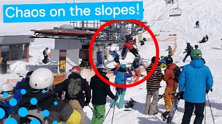 Terrifying Ski Lift Malfunction in Georgia [upl. by Abie]