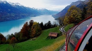 Scenic Switzerland from The Brienz Rothorn Bahn Cog Railway [upl. by Perreault214]