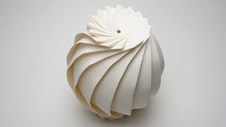 Easy Origami Sphere 16 Flaps Full Tutorial  Jun Mitani [upl. by Nilhsa]