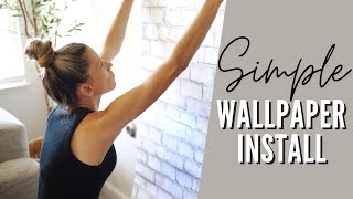 Peel and Stick Wallpaper HowTo  Renter Friendly Apartment UPGRADES [upl. by Aigneis525]