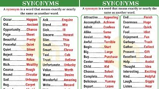 60 Super Useful Synonyms in English to Expand Your Vocabulary Part I [upl. by Elias]