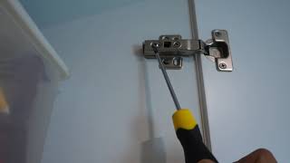 how to adjust cabinet door hinges DIY [upl. by Sansbury60]