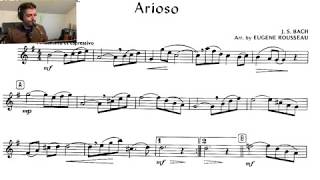 Arioso for Alto Saxophone  JS Bach Arr by Eugene Rousseau [upl. by Kirchner]