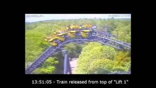 Alton Towers Smiler crash caught on camera  Full footage [upl. by Llen]