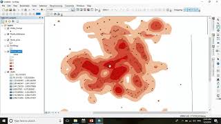 Kernel density map using John Snows Cholera Data in ArcGIS [upl. by Sulohcin]