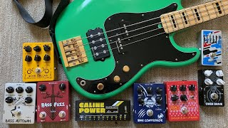 Testing 7 Affordable Bass Effect Pedals Caline Effect Pedals [upl. by Nlyak]