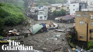 Landslide hits resort town of Atami in Japan [upl. by Attekal688]