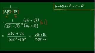 Surds Rationalizing the Denominator [upl. by Anhcar279]