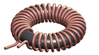 ⚡Solidworks Tutorial51  Design a Toroidal Winding [upl. by Sarajane]