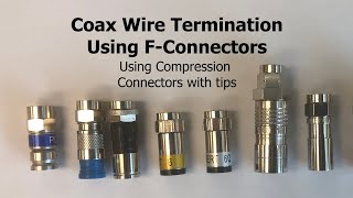 COAX FConnector Stripping Wiring and Termination of COAX Cable [upl. by Elauqsap]