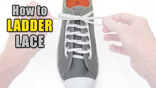 Ladder Lacing Tutorial – Professor Shoelace [upl. by Encratia899]