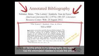 Annotated Bibliography [upl. by Ahserak]