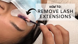 Best Way to Remove Lash Extensions For Lash Artists [upl. by Airamalegna]