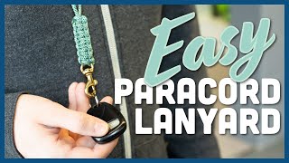 Easy Paracord Lanyard—Beginner Tutorial [upl. by Loutitia891]