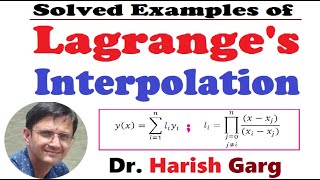 Lagranges Interpolation formula amp Solved Examples [upl. by Iny]