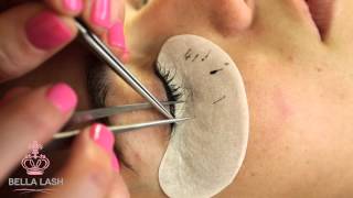 How to Do Eyelash Extensions by Bella Lash [upl. by Atnauqahs934]