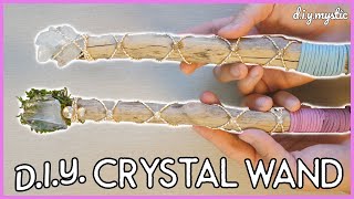 How to Make a Crystal Wand  DIY Wand  Medicine Wand [upl. by Nednerb]