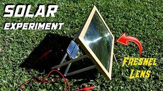 Solar Panel Experiment Using Fresnel Lens [upl. by Noyad]